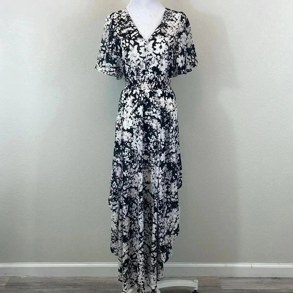 Express high low floral‎ maxi dress size xs